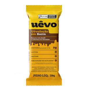 Barra de banana com avelã e cobertura de chocolate Uêvo 29g