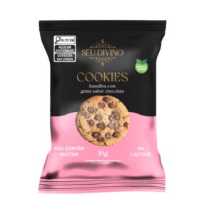 Cookies baunilha com gotas sabor chocolate Seu Divino 30g