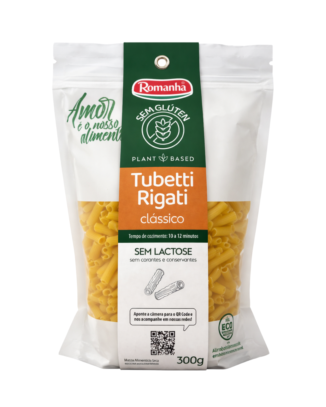 Macarrão tubetti rigati Romanha 300g