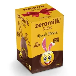 Ovo de páscoa 40% cacau smiles Zeromilk 160g