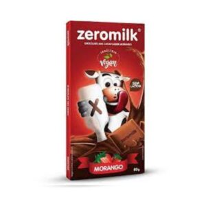 Chocolate 40% cacau sabor morango Zeromilk 70g