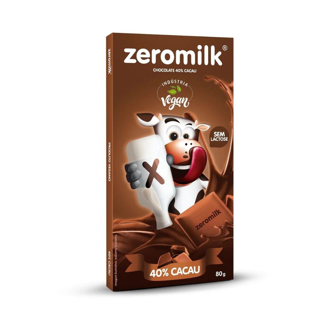 Chocolate 40% cacau Zeromilk 70g