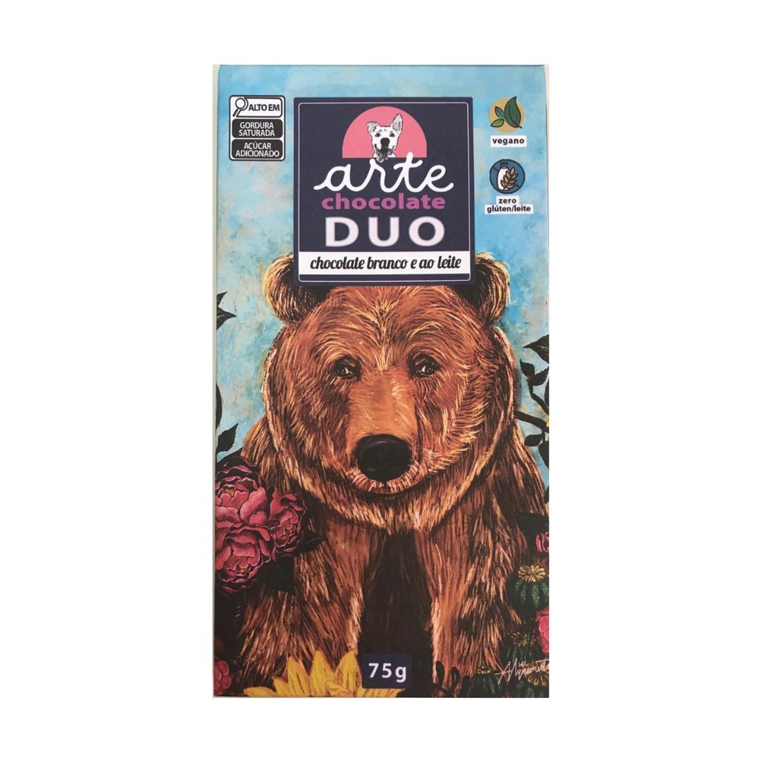 Chocolate duo branco e ao leite Arte Chocolate 75g
