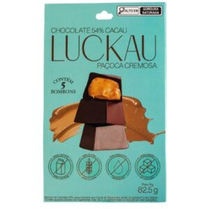 Bombom 54% paçoca cremosa Luckau 82,5g