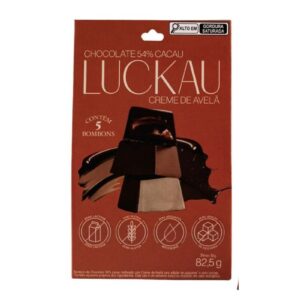 Bombom 54% creme de avelã Luckau 82,5g