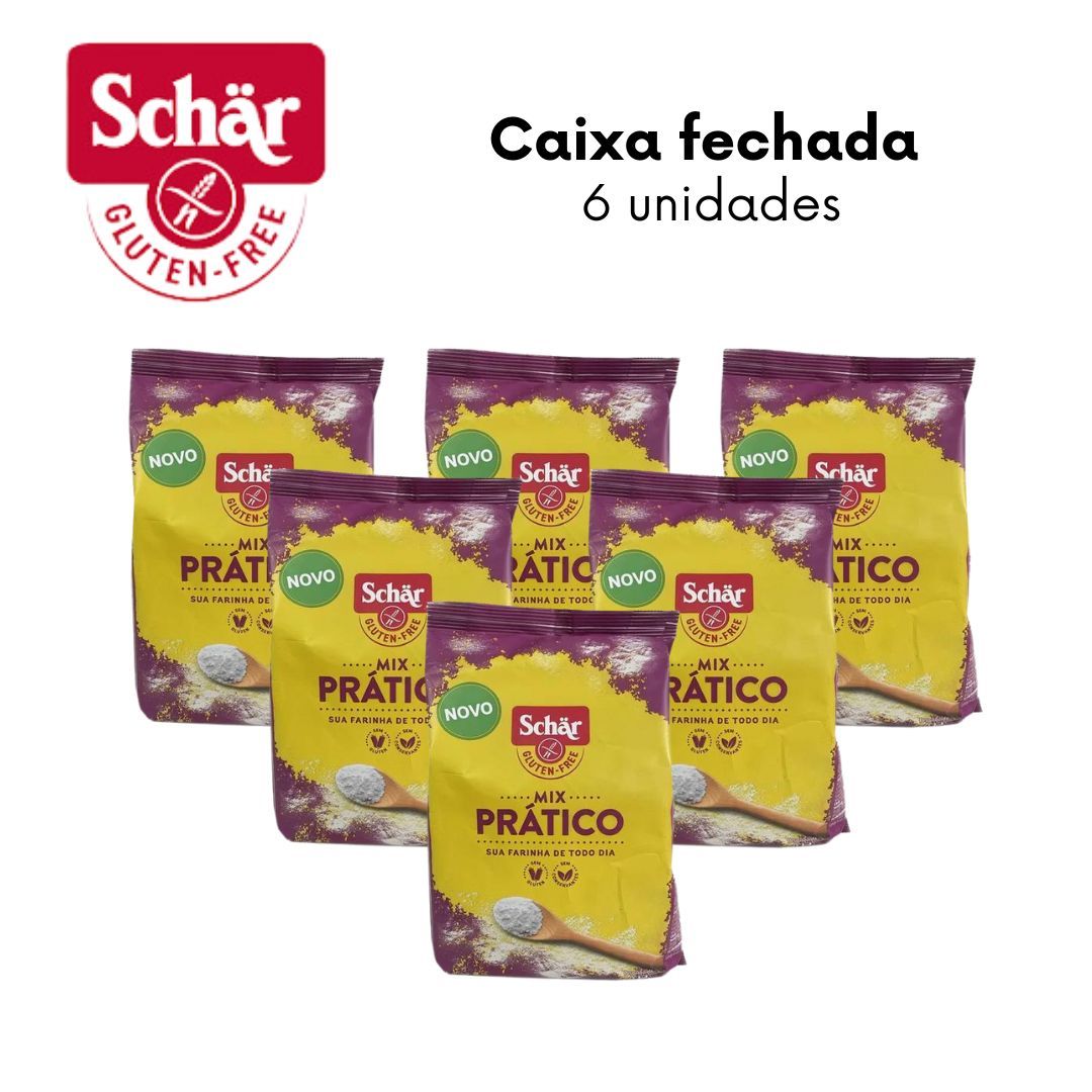 KIT Farinha mix prático Dr. Schar 1Kg - Caixa com 6 unidades
