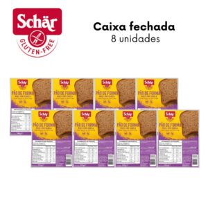 KIT Pão de forma maçã e canela Dr. Schar 200g - Caixa com 8 unidades