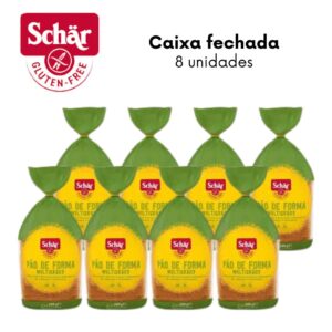 KIT Pão de forma multigrãos Dr. Schar 200g - Caixa com 8 unidades