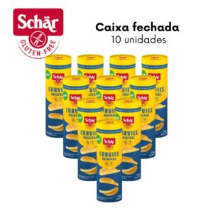 KIT Snack de batata original Curvies Schar 170g - Caixa com 10 unidades