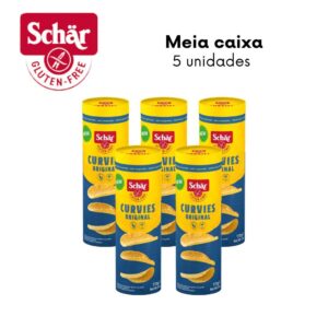 KIT Snack de batata original Curvies Schar 170g - Caixa com 5 unidades