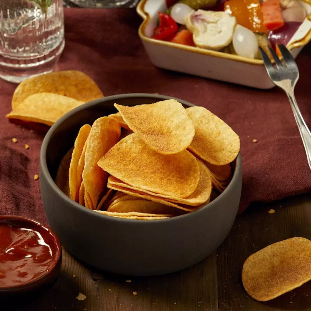 Snack de batata sabor barbecue Curvies Schar 170g - Imagem 3