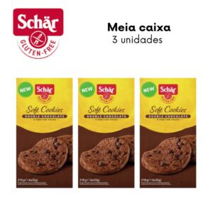 Soft Cookies Double Chocolate Dr. Schar 210g - Caixa com 3 unidades