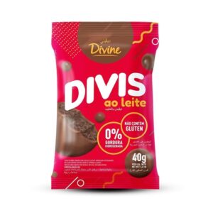 Divis flocos de arroz cobertos com chocolate ao leite Divine 40g