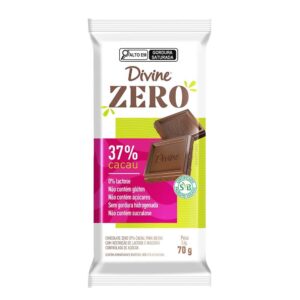 Barra de chocolate 37% cacau zero Divine 70g