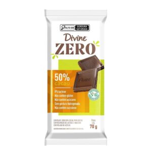 Barra chocolate meio amargo zero Divine 70g