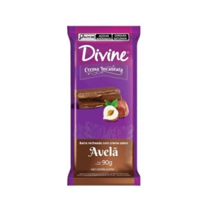 Barra recheada com creme de avelã Divine 90g