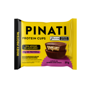 Tortinha proteica recheio cookies and cream Pinati 21g