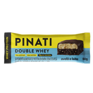 Barra de proteína double avelã e leite Pinati 50g