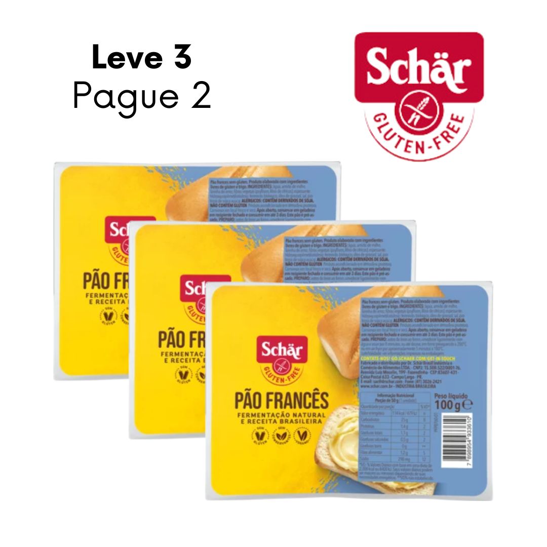 Pão francês Dr. Schar 100g - Leve 3 Pague 2