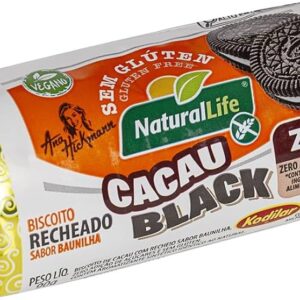 Biscoito recheado cacau black Naturallife 90g