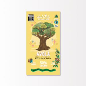 Chocolate 50% cacau com avelã Arte Chocolate 75g