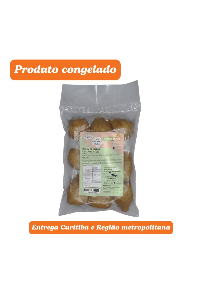 Coxinha de frango com catupiry 10 unidades congelado Dieta e Sabor 700g