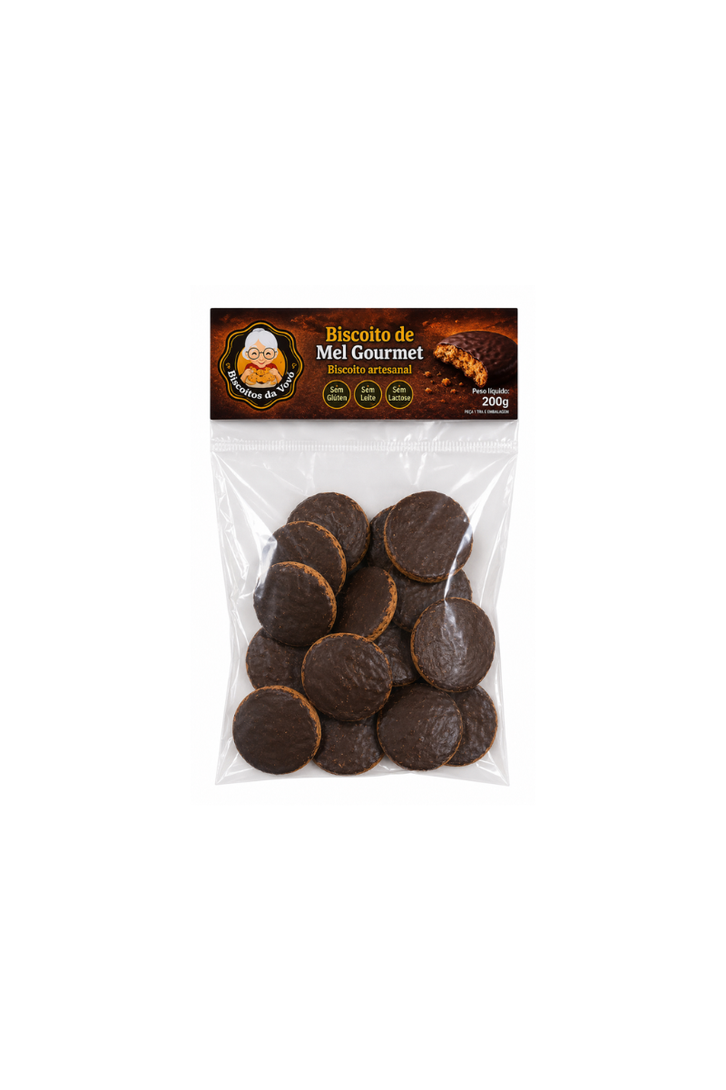 Biscoito de mel gourmet com chocolate Bisa 200g