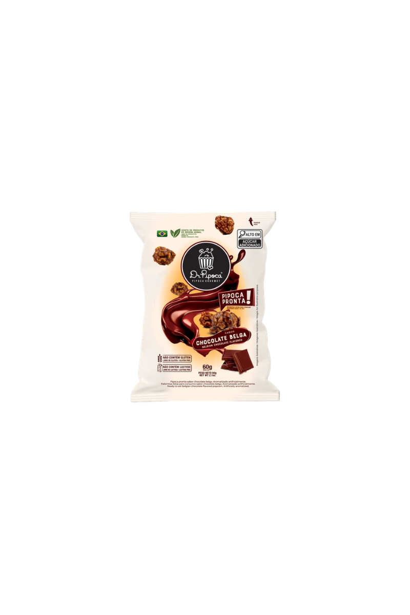 Pipoca sabor chocolate belga Dr. Pipoca 60g