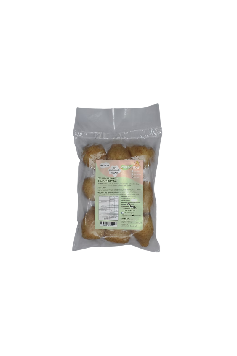 Coxinha de frango com catupiry 10 unidades congelado Dieta e Sabor 700g