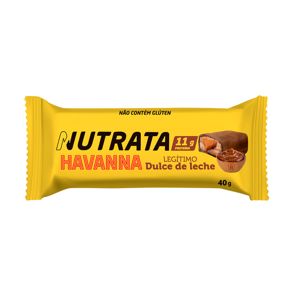 barra de proteína whey grego doce de leite havanna Nutrata 40g