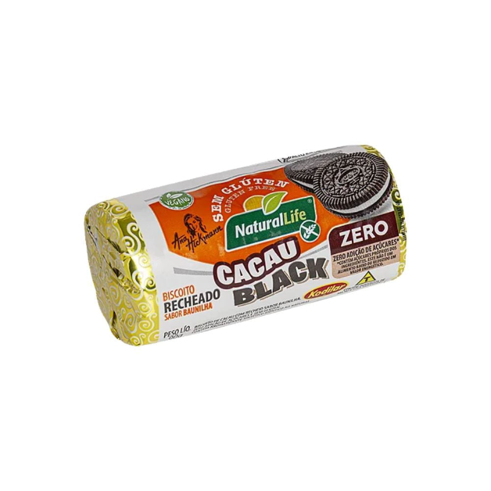 Biscoito recheado cacau black Naturallife 90g