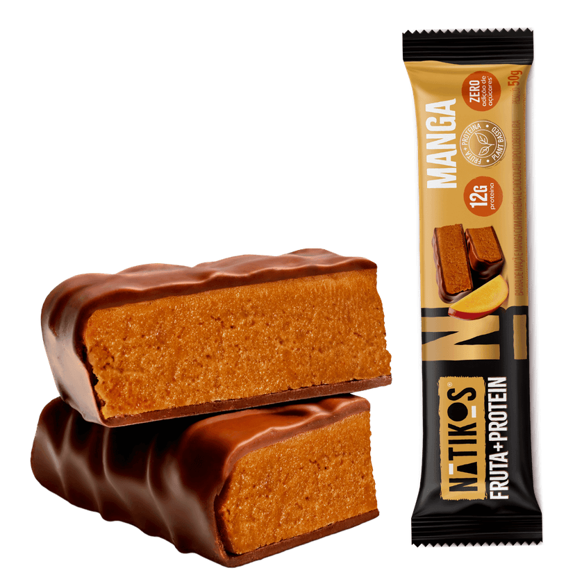 Barra maça e manga proteica Natikos 50g