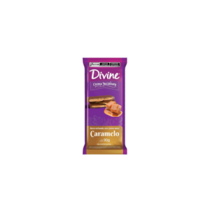 Chocolate recheado com creme sabor de caramelo Divine 90g