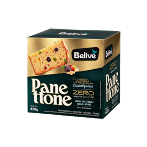 Panetone com frutas cristalizadas sem adição de açúcar Belive 420g