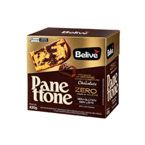 Panetone com brownie e gotas de chocolate sem adição de açúcar Belive 420g